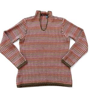 Multicolor Patterned Woman’s Sweater